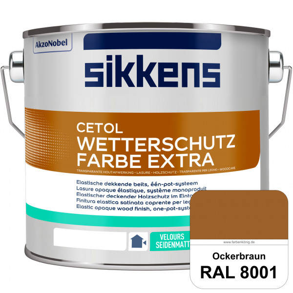 Cetol Wetterschutzfarbe Extra (B-Ware) - 2,5 Liter (RAL 8001 Ockerbraun)