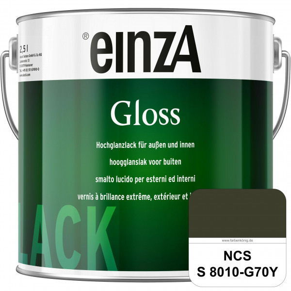 einzA Gloss (NCS S 8010-G70Y) Hochwertiger Alkydharzlack in Premium-Qualität, hochglänzend.