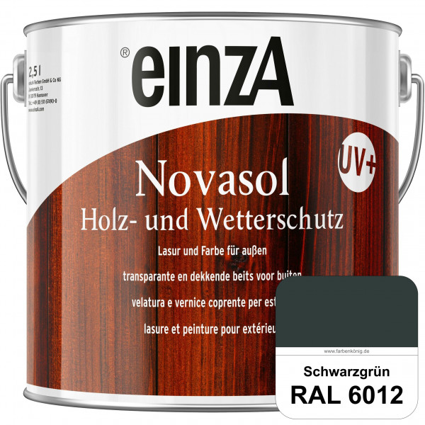 einzA Novasol HW Farbe (RAL 6012 Schwarzgrün) Deckender Wetterschutz für außen