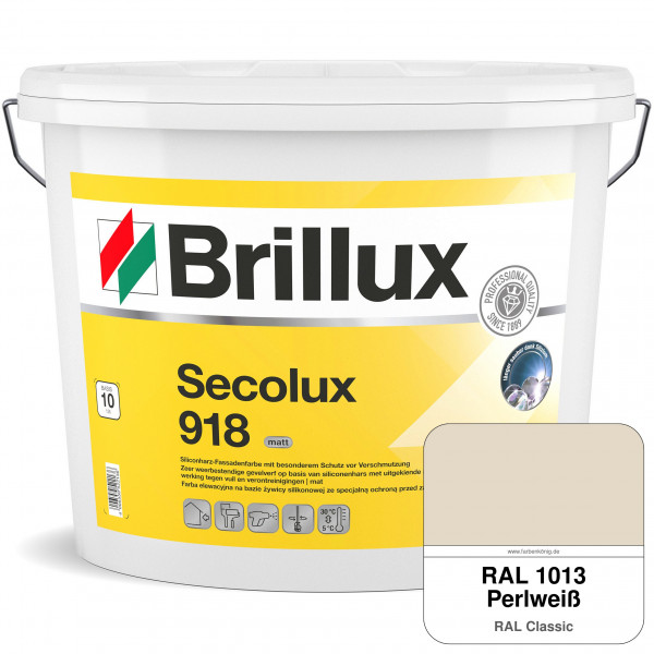 Secolux 918 TSR-Formel (RAL 1013 Perlweiß) für den Einsatz auf WDVS - ehemals Silicon-Fassadenfarbe