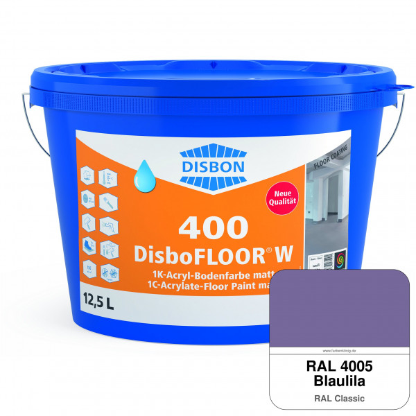 DisboFLOOR W 400 1K-Acryl-Bodenfarbe (RAL 4005 Blaulila)