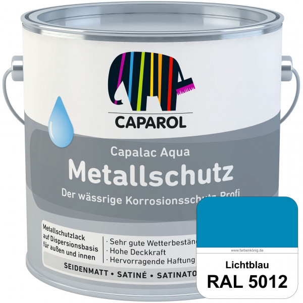 Capalac Aqua Metallschutz (RAL 5012 Lichtblau) wasserbasierter Korrosionsschutz für Stahl & verzinkt