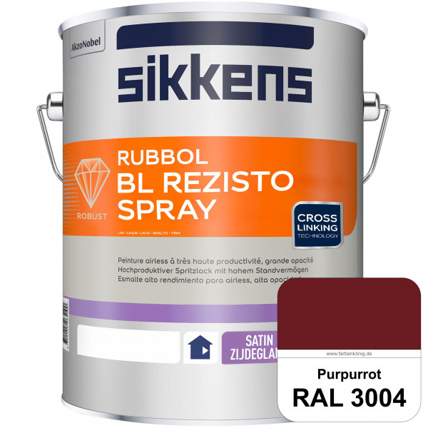 Rubbol BL Rezisto Spray (RAL 3004 Purpurrot) Hochwertiger, strapazierfähiger Airlesslack für (innen)