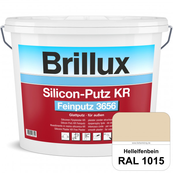 Silicon-Putz KR Feinputz 3656 (RAL 1015 Hellelfenbein) Glattputz , verarbeitungsfertig, perfekte Was