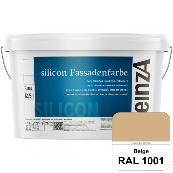 einzA silicon Fassadenfarbe (RAL 1001 Beige) Hochwertige Siliconharz-Fassadenfarbe