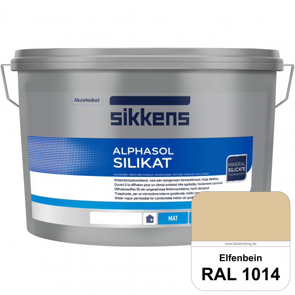 Alphasol Silikat (RAL 1014 Elfenbein) Extrem matte Premium Wandfarbe auf SOL-Silikatbasis