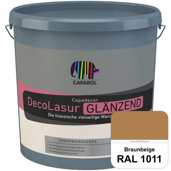 Capadecor DecoLasur Glänzend (RAL 1011 Braunbeige) Glänzende Lasurfarbe auf Dispersionsbasis (innen)