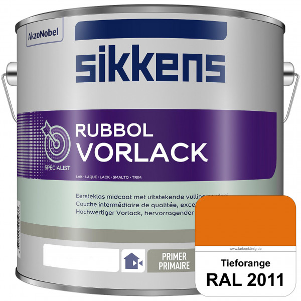 Rubbol Vorlack (RAL 2011 Tieforange) Aromatenfreier Vorlack der Spitzenklasse (außen & innen)