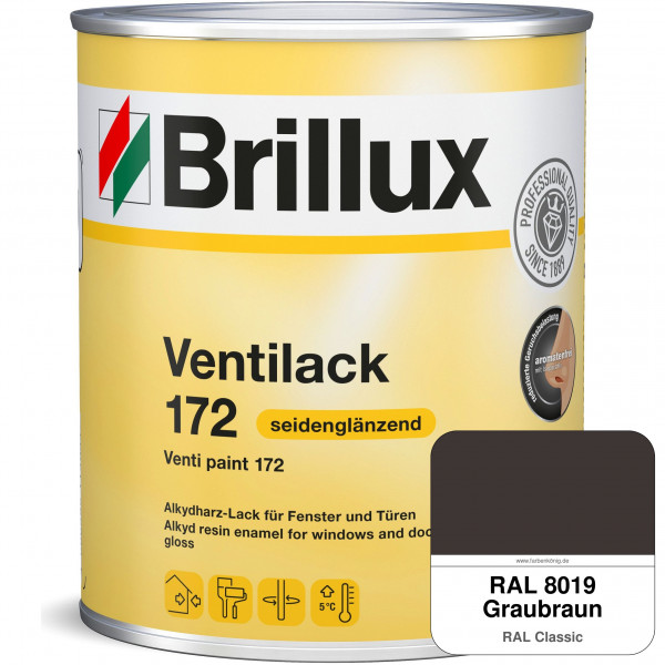Ventilack Seidenglanz 172 (RAL 8019 Graubraun)