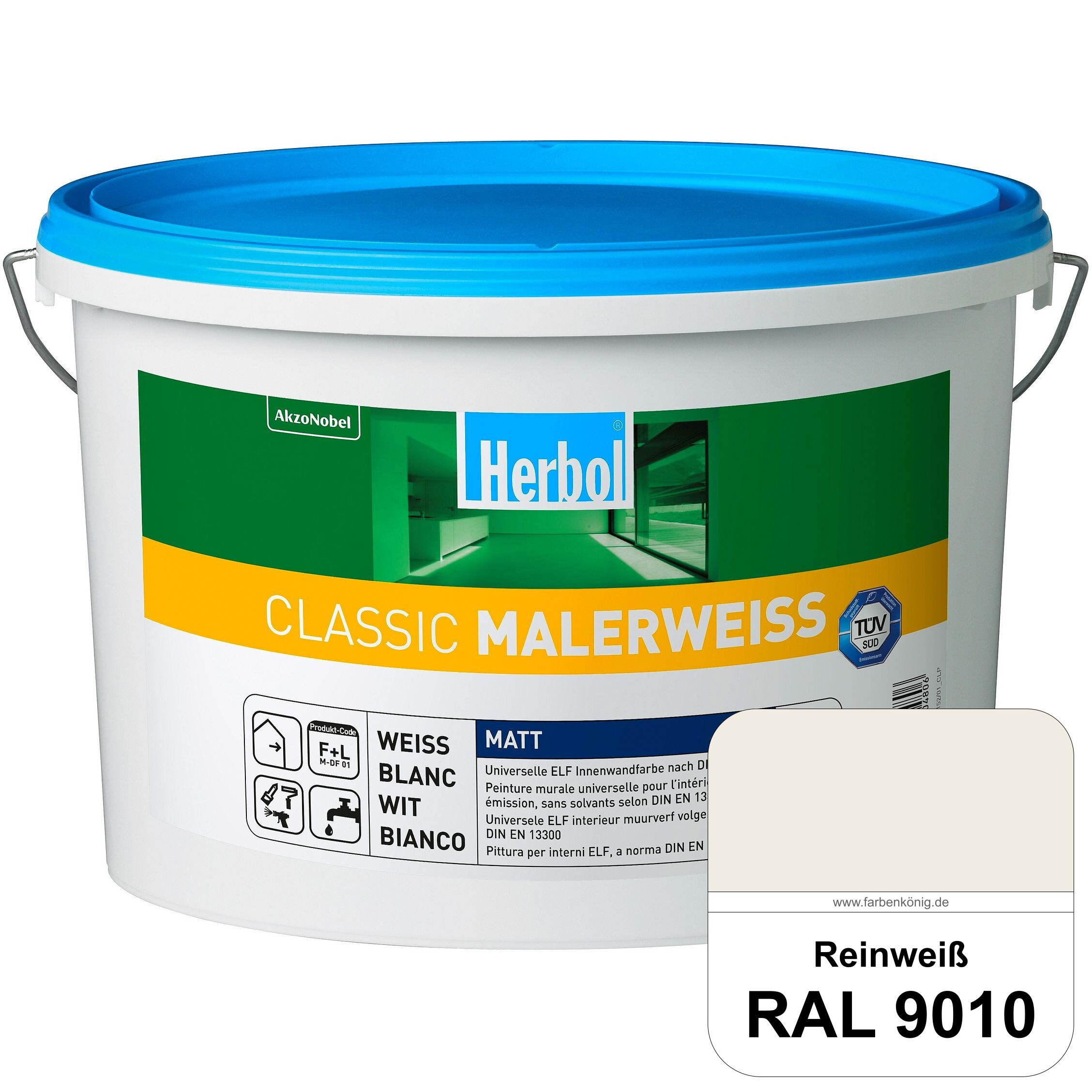 TRISTARcolor Lackstift RAL 9010 Reinweiß Matt – 50 Ml, Schnelltrocknend