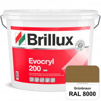 Evocryl 200 (RAL 8000 Grünbraun) Verschmutzungsunempfindliche 100% Reinacrylat Fassadenfarbe