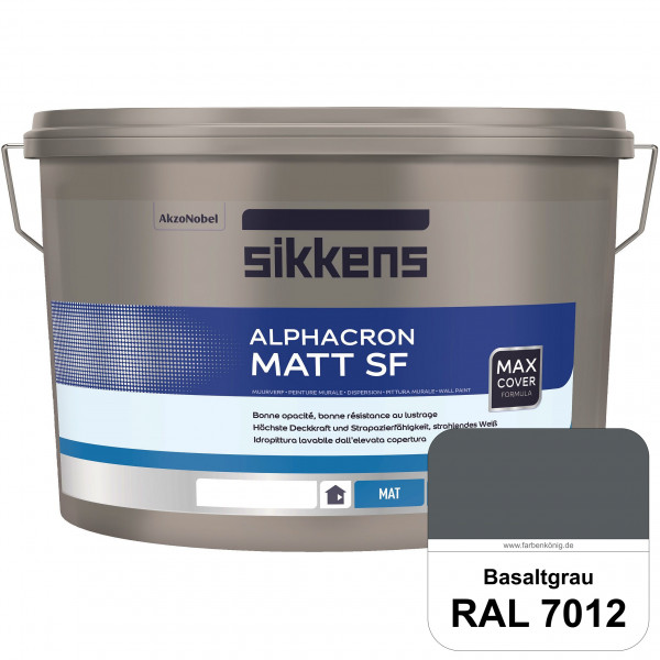 Alphacron Matt SF (RAL 7012 Basaltgrau) stumpfmatte & hochwertige Premium-Wandfarbe (innen)