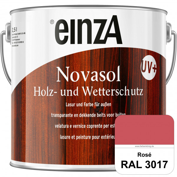 einzA Novasol HW Farbe (RAL 3017 Rosa) Deckender Wetterschutz für außen