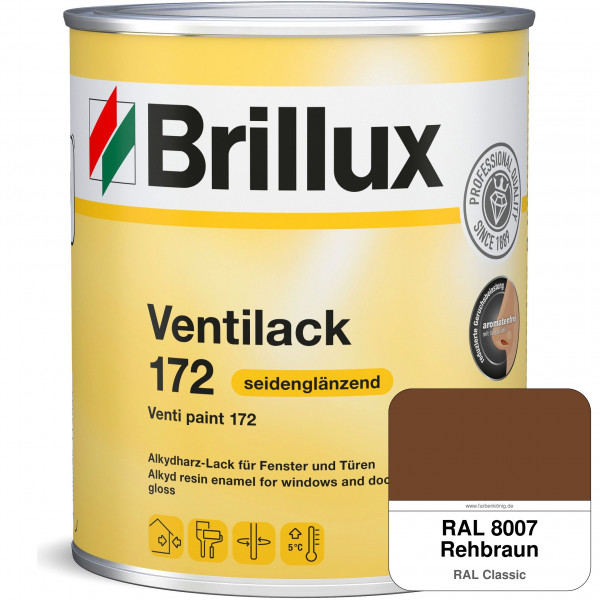 Ventilack Seidenglanz 172 (RAL 8007 Rehbraun)