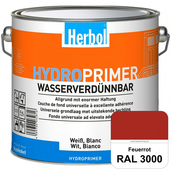 Hydroprimer (RAL 3000 Feuerrot) wasserverdünnbare Allgrund (Innen&Außen)