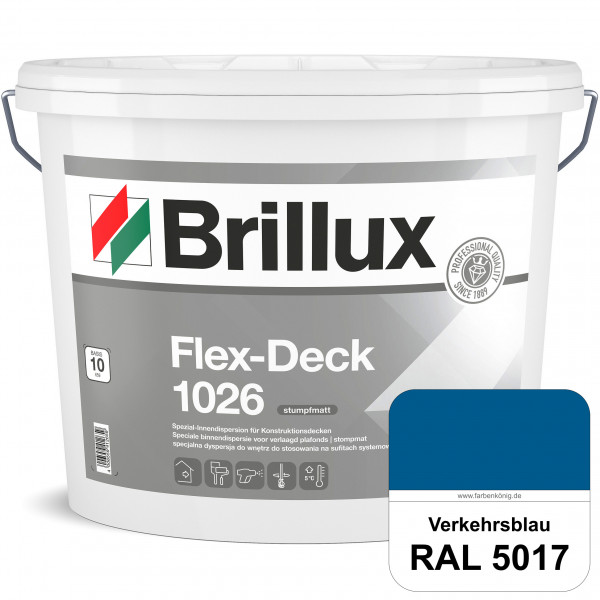 Flex-Deck ELF 1026 (RAL 5017 Verkehrsblau) Hochwertige Innendispersion für Decken mit Installationen