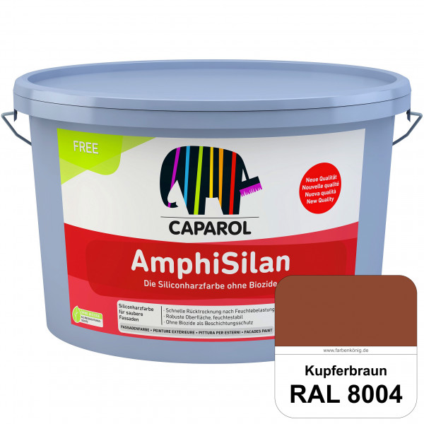 AmphiSilan FREE (RAL 8004 Kupferbraun) Mineralmatte Fassadenfarbe in spezieller Siliconharz-Bindemit