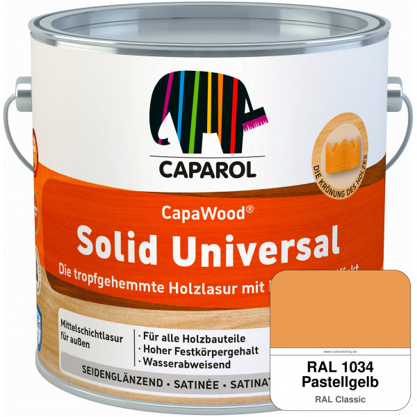 CapaWood® Solid Universal (RAL 1034 Pastellgelb) - ersetzt Capadur UniversalLasur