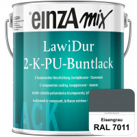 einzA LawiDur 2-K-PU-Buntlack - Hochglanz (RAL 7011 Eisengrau)