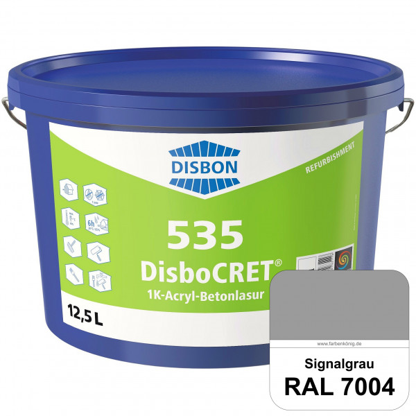 DisboCRET 535 1K-Acryl-Betonlasur (RAL 7004 Signalgrau) Schutzbeschichtung für Beton im Außenbereich