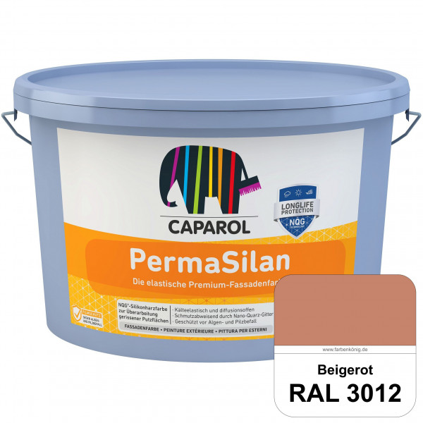 PermaSilan (RAL 3012 Beigerot) Elastische, diffusionsoffene Fassadenfarbe mit integrierter Nano-Quar