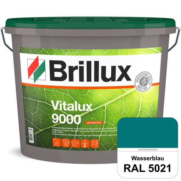 Vitalux 9000 (RAL 5021 Wasserblau) konservierungsmittelfreie Innendispersion für Kinder- & Schlafzim
