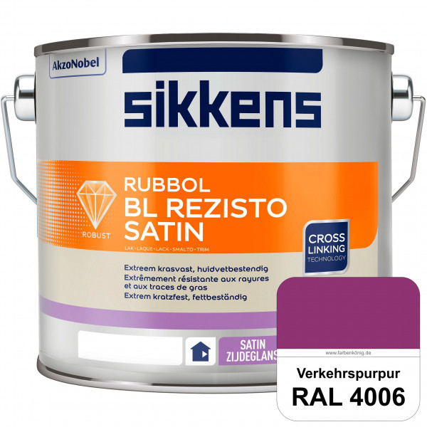 Rubbol BL Rezisto Satin (RAL 4006 Verkehrspurpur) seidenglänzender und strapazierfähiger Lack (wasse