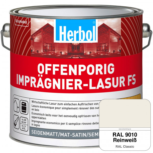 Offenporig Imprägnier-Lasur FS (RAL 9010 Reinweiß)