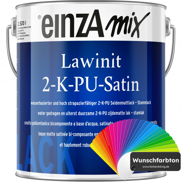 einzA Lawinit 2-K-PU Satin Stammlack (Wunschfarbton)
