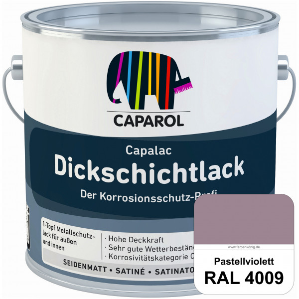 Capalac Dickschichtlack (RAL 4009 Pastellviolett) 1-Topf Metallschutzlack (löselmittelhaltig) innen