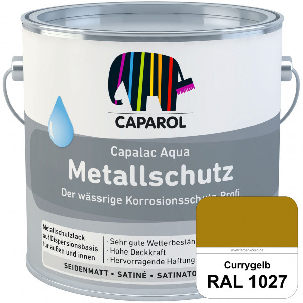 Capalac Aqua Metallschutz (RAL 1027 Currygelb) wasserbasierter Korrosionsschutz für Stahl & verzinkt