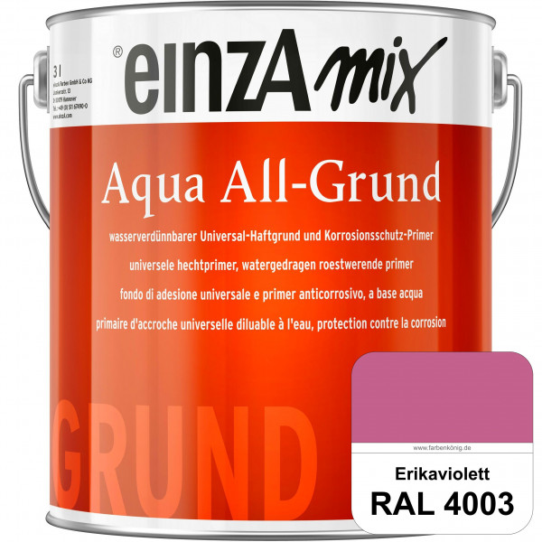 einzA Aqua All-Grund (RAL 4003 Erikaviolett) Wasserverdünnbarer Haftgrund & Korrosionsschutz-Primer