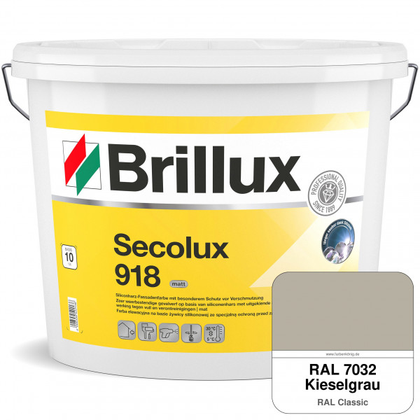 Secolux 918 TSR-Formel (RAL 7032 Kieselgrau) für den Einsatz auf WDVS - ehemals Silicon-Fassadenfarb