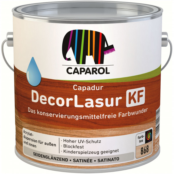 Caparol Capadur DecorLasur KF (B-Ware) - 2,5 Liter (Teak)