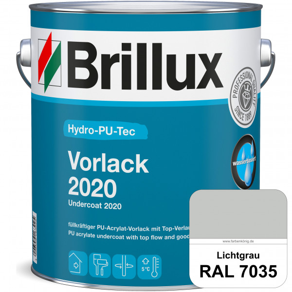 Hydro-PU-Tec Vorlack 2020 (RAL 7035 Lichtgrau) hochwertiger Vorlack für grundierte bzw. gespachtelte