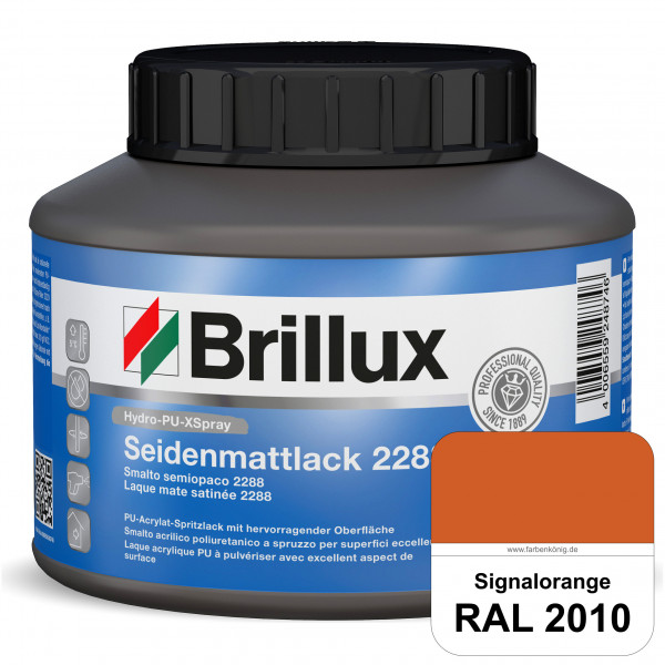 Hydro-PU-XSpray Seidenmattlack 2288 (RAL 2010 Signalorange) hochwertiger Lack speziell für das XVLP-