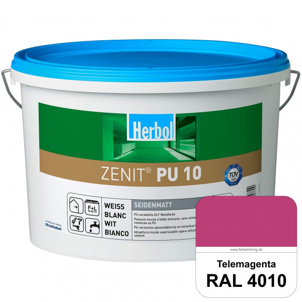 Zenit PU 10 (RAL 4010 Telemagenta) seidenmatte und strapazierfähige PU-Wandfarbe