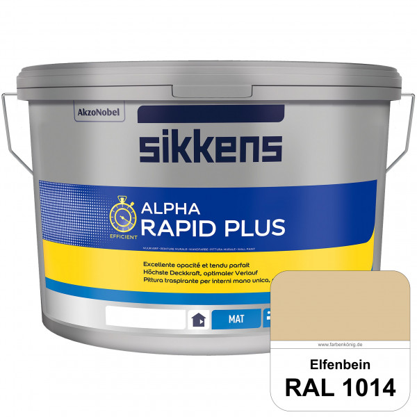 Alpha Rapid Plus (RAL 1014 Elfenbein) Hochwertige & stumpfmatte Wandfarbe für mittlere Belastungen