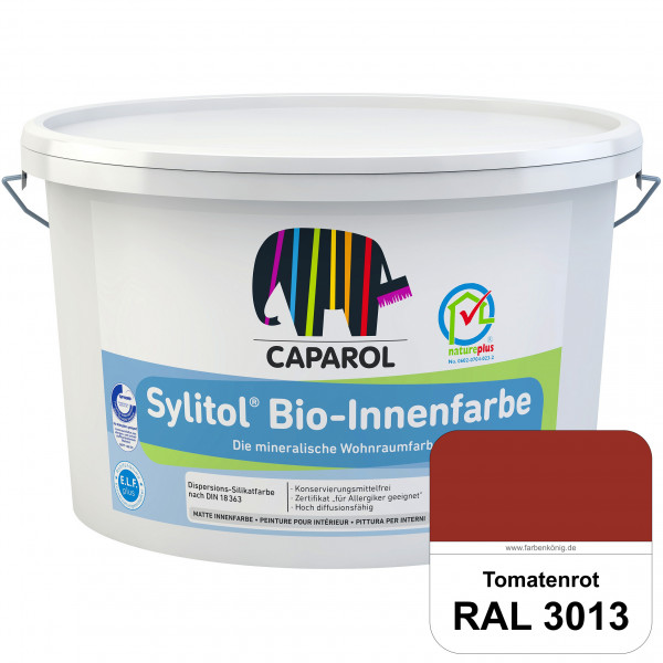 Sylitol® Bio-Innenfarbe (RAL 3013 Tomatenrot) Innenfarbe auf Silikatbasis  für Allergiker