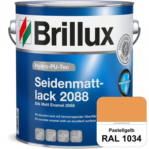 Hydro-PU-Tec Seidenmattlack 2088 (RAL 1034 Pastellgelb) PU-Seidenmattlack (wasserbasiert) innen