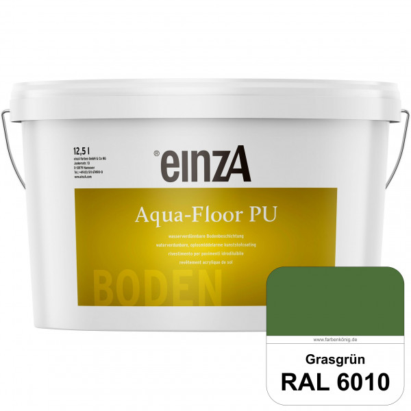 einzA Aqua-Floor PU (RAL 6010 Grasgrün) seidenglänzender Acryl-PU-Bodenbeschichtung