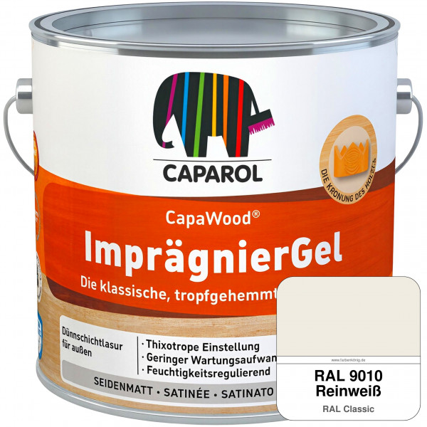 CapaWood® ImprägnierGel (RAL 9010 Reinweiß) - ersetzt Capadur LasurGel