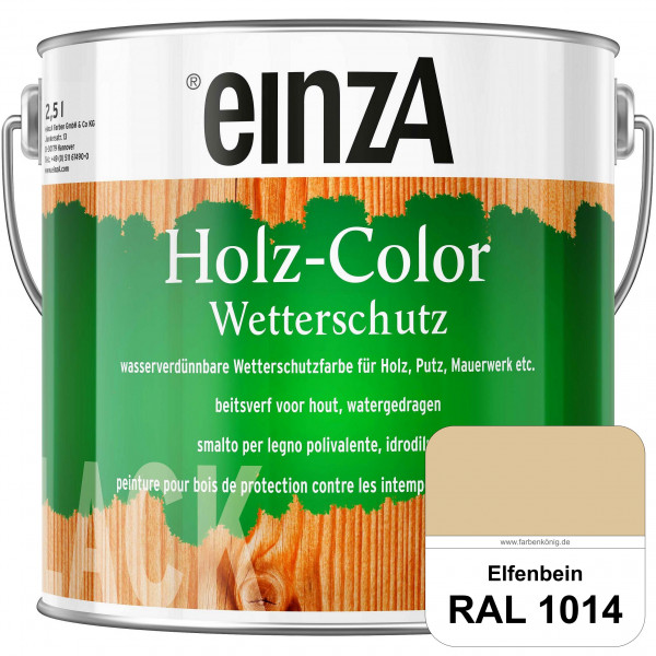 einzA Holz-Color (RAL 1014 Elfenbein) Wetterschutzfarbe für außen