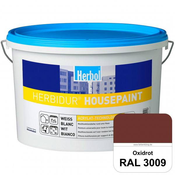 Herbidur Housepaint (RAL 3009 Oxidrot) seidenmatte Reinacrylat-Fassadenfarbe