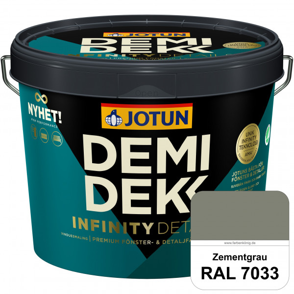 DEMIDEKK Infinity Details - Deckender Holzschutz (RAL 7033 Zementgrau)