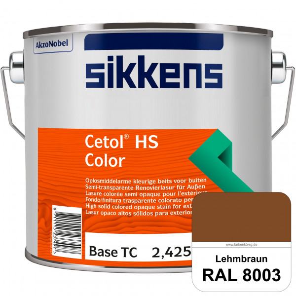 Cetol HS Color (RAL 8003 Lehmbraun) Dekorative semi-transparente Lasur (lösemittelhaltig) für außen.