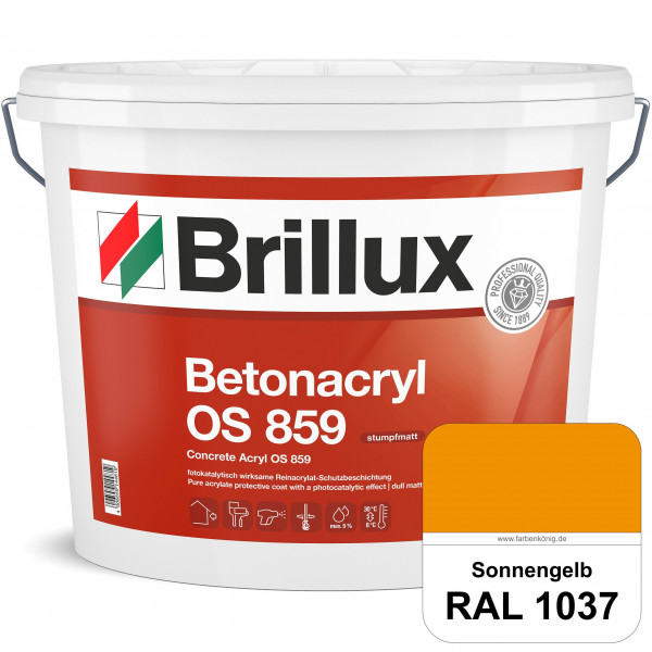 Betonacryl OS 859 (RAL 1037 Sonnengelb) Wetterbeständige Schutzbeschichtung für Betonflächen (Außen)