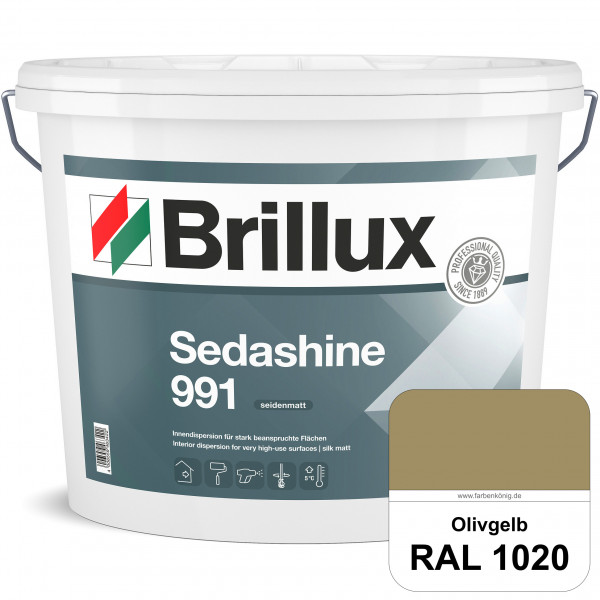 Sedashine 991 (RAL 1020 Olivgelb) Seidenmatte Innendispersion für hoch strapazierfähige & gut reinig