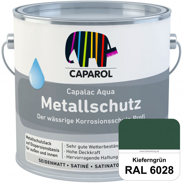 Capalac Aqua Metallschutz (RAL 6028 Kieferngrün) wasserbasierter Korrosionsschutz für Stahl & verzin