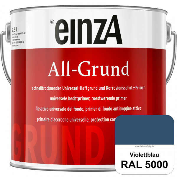einzA All-Grund (RAL 5000 Violettblau) Schnelltrocknender Haftgrund & Korrosionsschutz-Primer